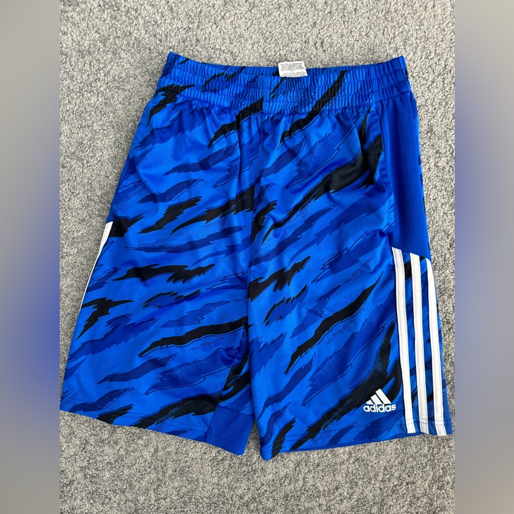 Adidas, blue boys shorts size large